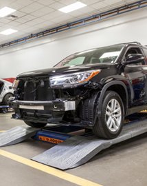 Toyota on vehicle lift | Gresham Toyota in Gresham OR