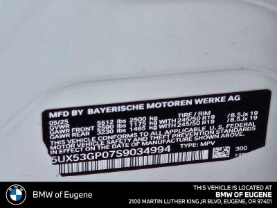 2025 BMW X3 30 xDrive 30 xDrive