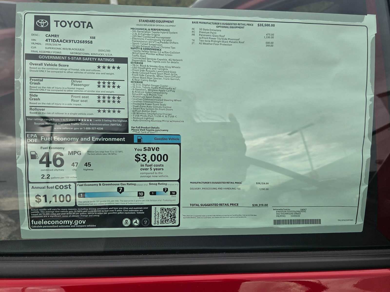 2026 Toyota Camry XSE