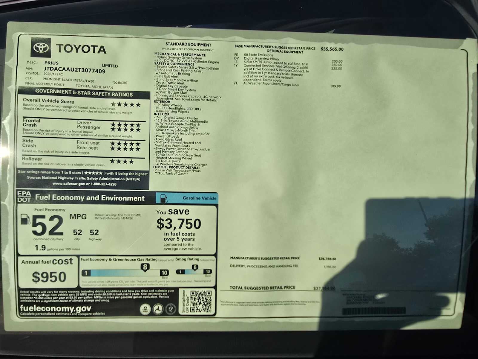 2026 Toyota Prius Limited