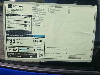 2026 Toyota Corolla Hatchback SE
