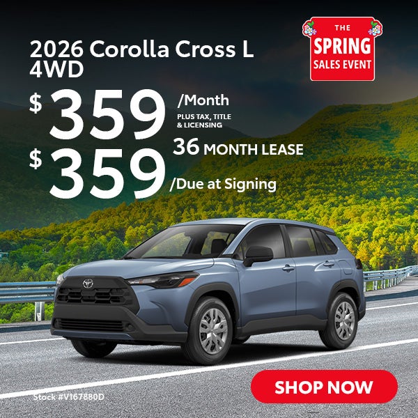 2026 Corolla Cross L 4WD Lease from $359 per month for 36 mo
