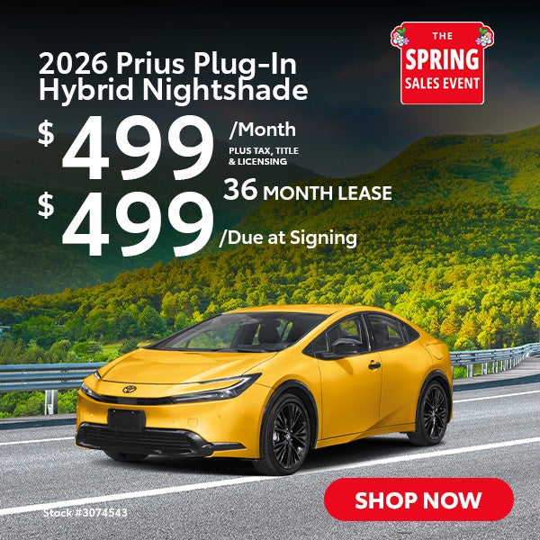 2026 Prius Plug-In Hybrid Nightshade Lease from $499 per mon