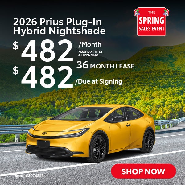 2026 Prius Plug-In Hybrid Nightshade Lease from $499 per mon
