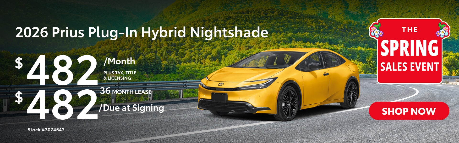 2026 Prius Plug-In Hybrid Nightshade Lease from $499 per mon