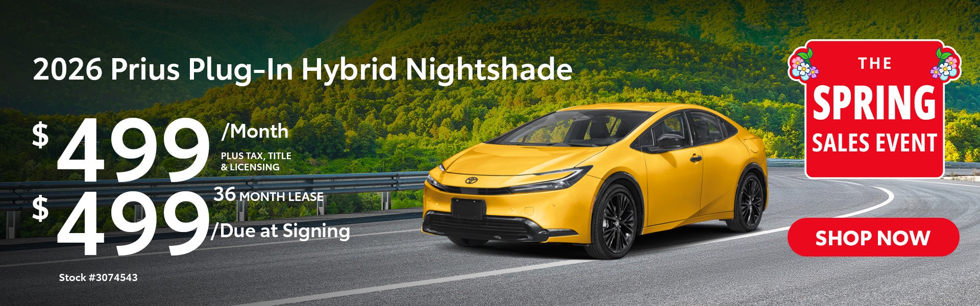 2026 Prius Plug-In Hybrid Nightshade Lease from $499 per mon