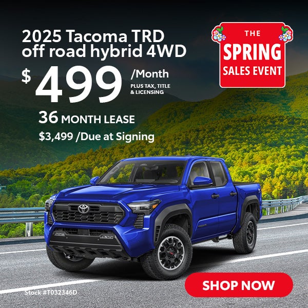 2025 Tacoma TRD off road hybrid 4WD Lease for $499 per month
