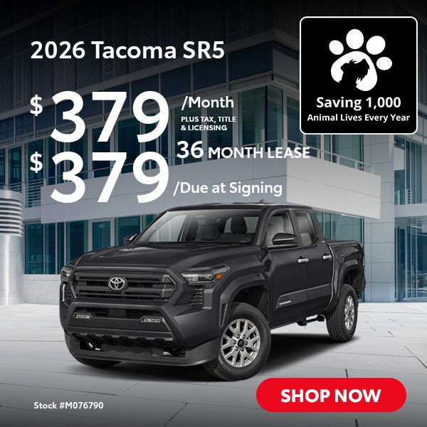 2026 Toyota Tacoma SR5 Lease from $379/mo, $379 due at signi