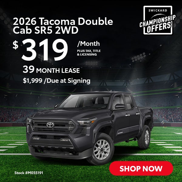 2026 Tacoma Double Cab SR5 2WD Lease for $319 per month for 