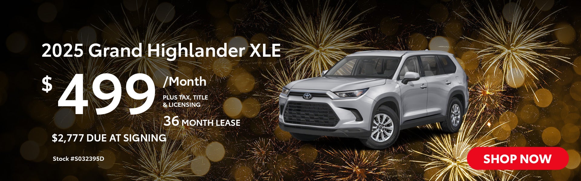 2025 Grand Highlander XLE Lease for $499 per month for 36 mo