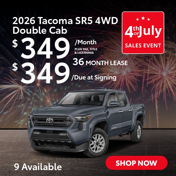2026 Toyota Tacoma SR5 Lease from $349/mo, $349 due at signi